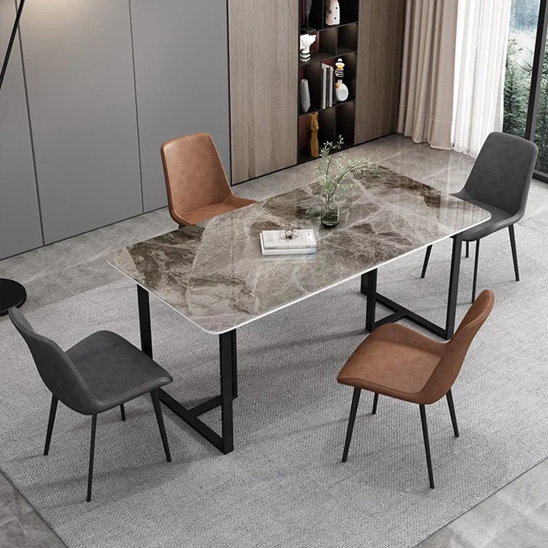 

-High-End Dining Table Set Rectangular Luxury Furniture for Hotels Apartments for Dining Rooms