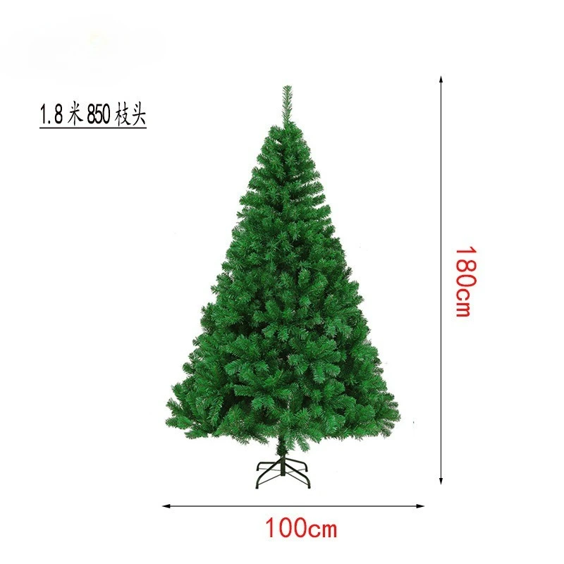 Albero di Natale in pvc crittografato 1,5 M-1,8 M Albero di Natale del centro commerciale dell'hotel di famiglia di Natale dal pavimento al soffitto