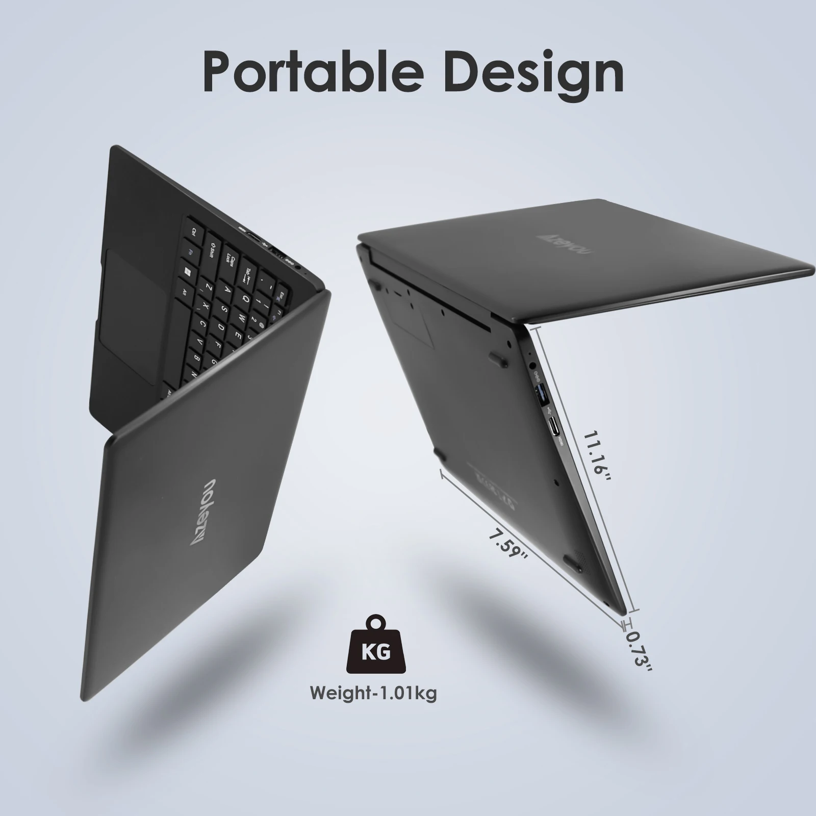 كمبيوتر محمول 11.6 بوصة، وحدة معالجة مركزية N4000 4+64 جيجابايت، بطاقة TF، شاشة كمبيوتر محمول رفيعة وخفيفة الوزن عالية الدقة، لوحة مفاتيح روسية باللغة الإنجليزية، Type_C #3