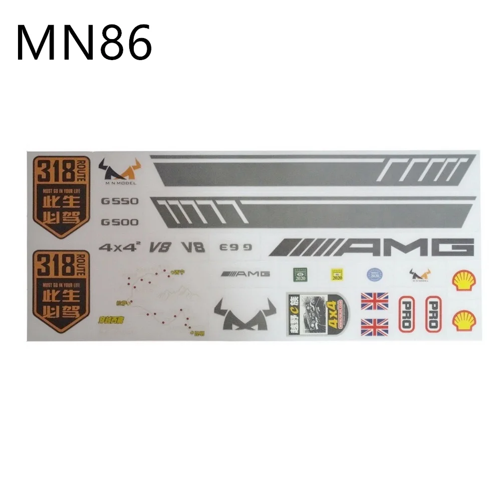 MN D90 MN98 MN99S MN86 WPL C14 C24 C24-1 B14 B24 B16 B36 1/12 1/16 RC Car Body Sticker