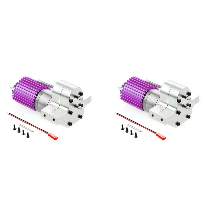 

A13Q-2X Металлическая коробка передач с двигателем 370 для WPL C14 C24 B24 B36 MN D90 D99 MN99S Детали для обновления радиоуправляемого автомобиля, серебристый