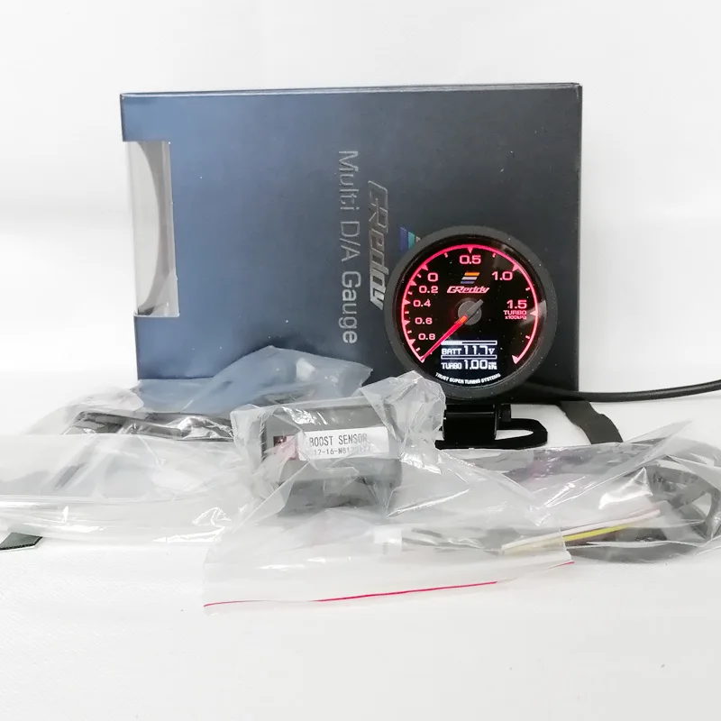 7-Color GReddy LCD Digital Display Racing Gauge – Turbo Boost, Water Temp, Oil Pressure, Fuel Pressure, AFR 2