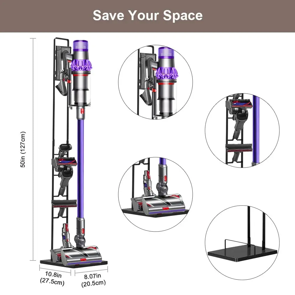 Stabilny metalowy stojak próżniowy do Dyson, wspornik do przechowywania, stojak, V6, V7, V8, V10, V11, V12, V15, DC30, DC31, DC34, DC35, DC58