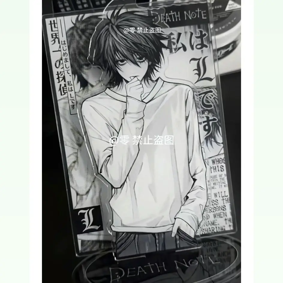 L Lawliet akrylowy stojak Death Note figurki Anime figurki na biurko kolekcja akcesoriów do pokoju kolekcja ozdób prezent