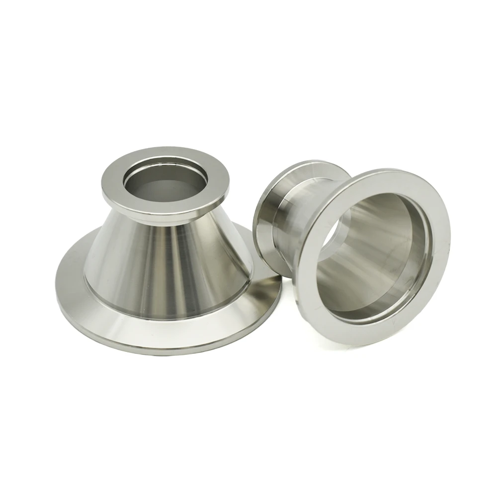 Przemysłowy reduktor stożkowy Tri Clamp do wysokiego próżnia - stal 304, wysoka szczelność, łatwa instalacja, adapter sanitarny KF16/KF25/KF40/KF50