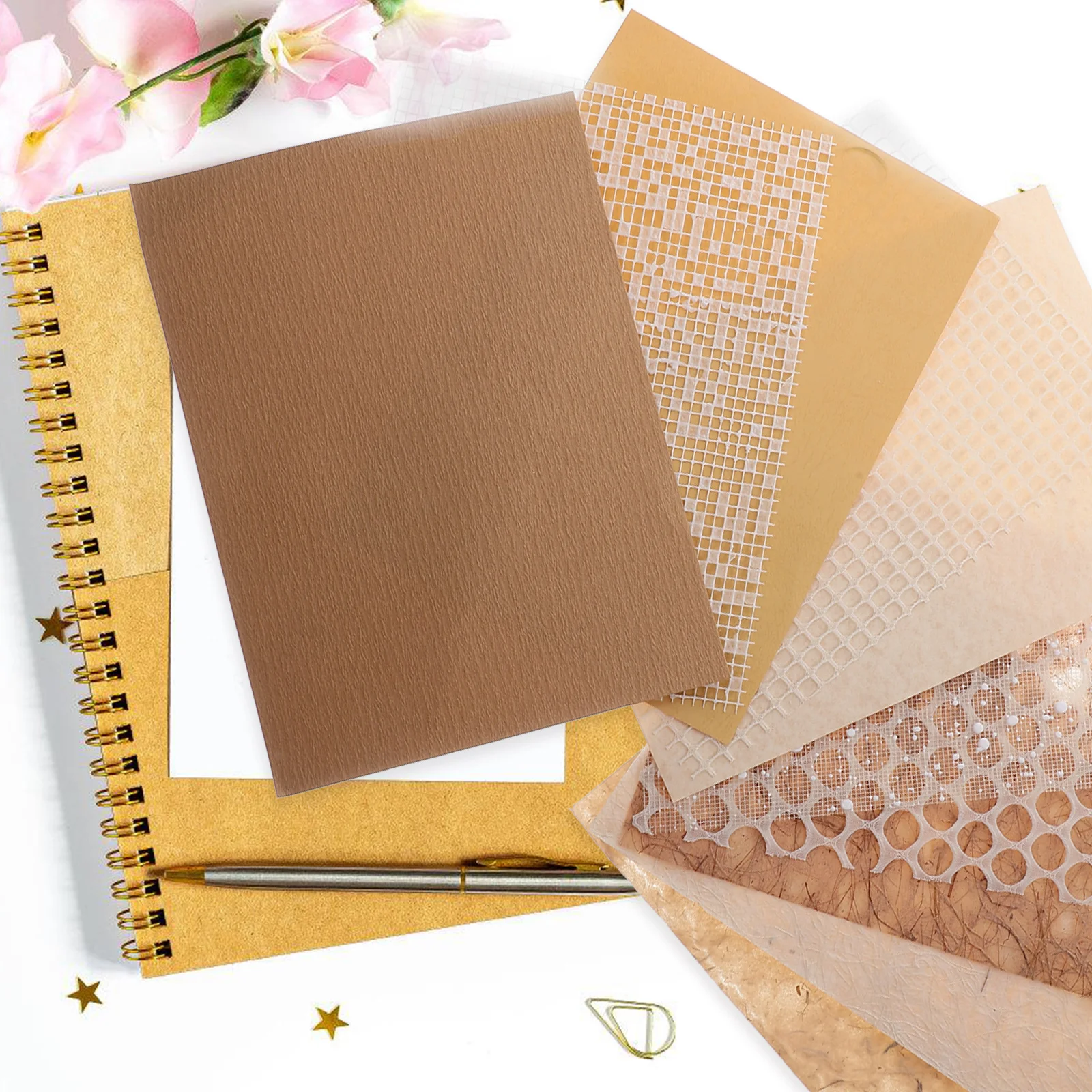 

Pocket Paper Journal Scrapbook DIY Decorative Craft Textured Scrapbooking Supplies Manual for Aesthetic Romantic