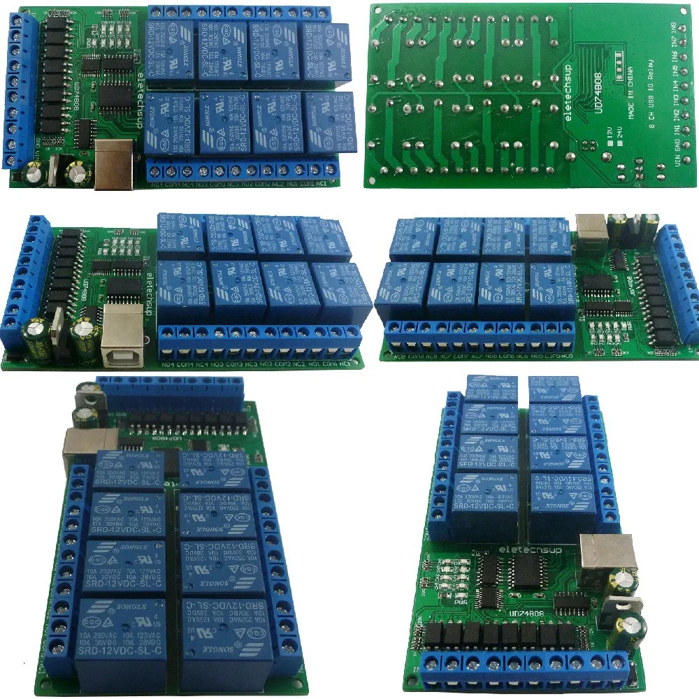UD74B08 8 قنوات USB مرحل I/O متعدد الوظائف COM المنفذ التسلسلي UART لوحة التتابع و8 مدخلات معزولة بصريًا لـ WIN7 WIN10 Linux #3