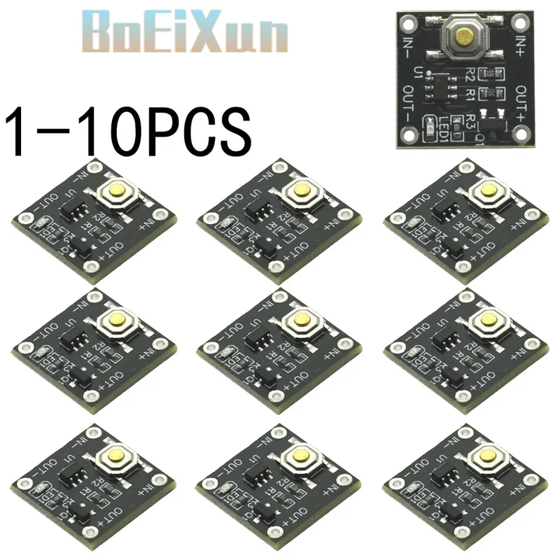 1-10pcs YR-1006 Single Button Bistable Switch Module – 2.2-5V 2A Self-Locking Power Toggle, 0.5μA Low Power for DIY Electronics