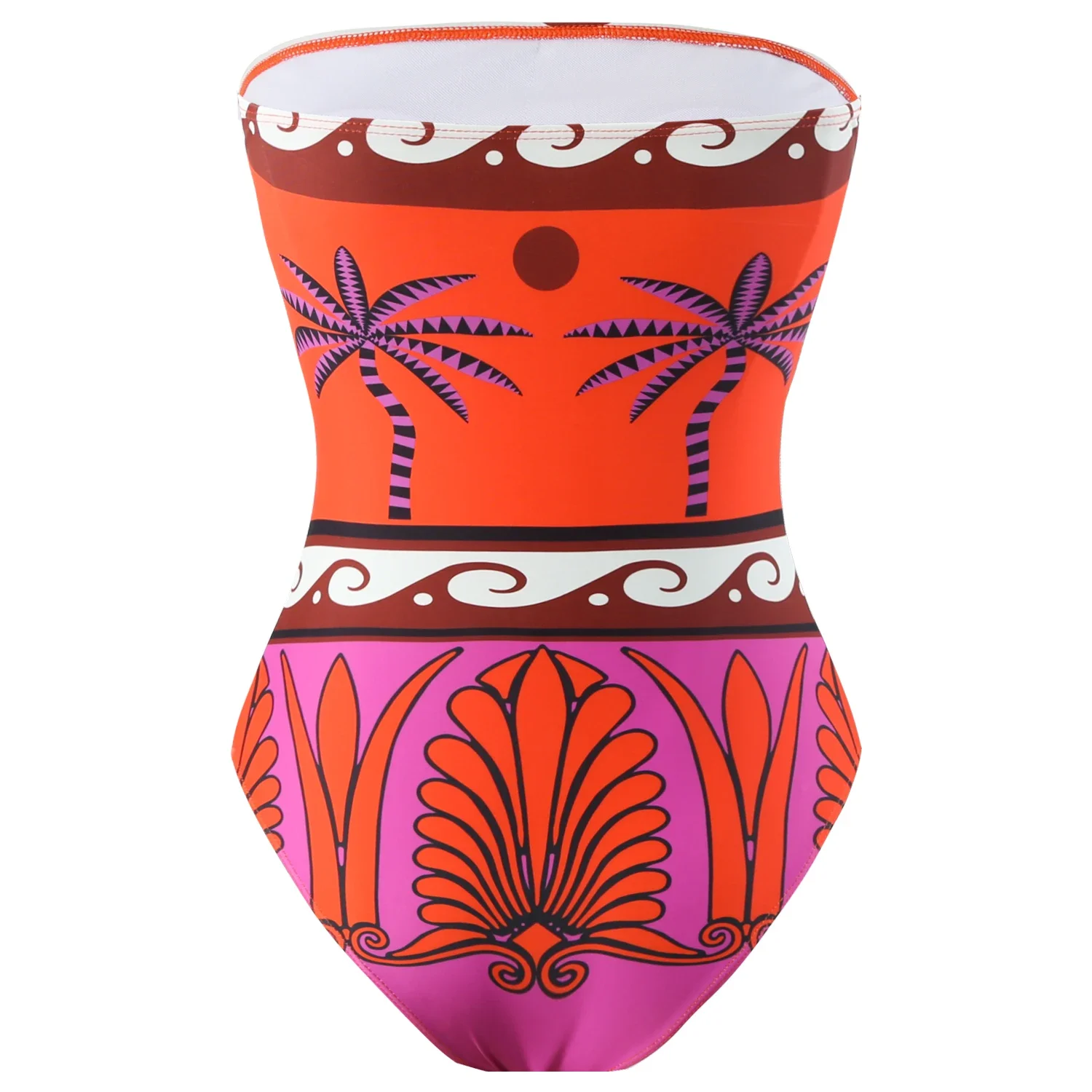 2024 modne stroje kąpielowe damskie ze spódnicą strój kąpielowy lato nowy wzburzyć Splice Print kostiumy kąpielowe wakacyjne osłony do bikini stroje