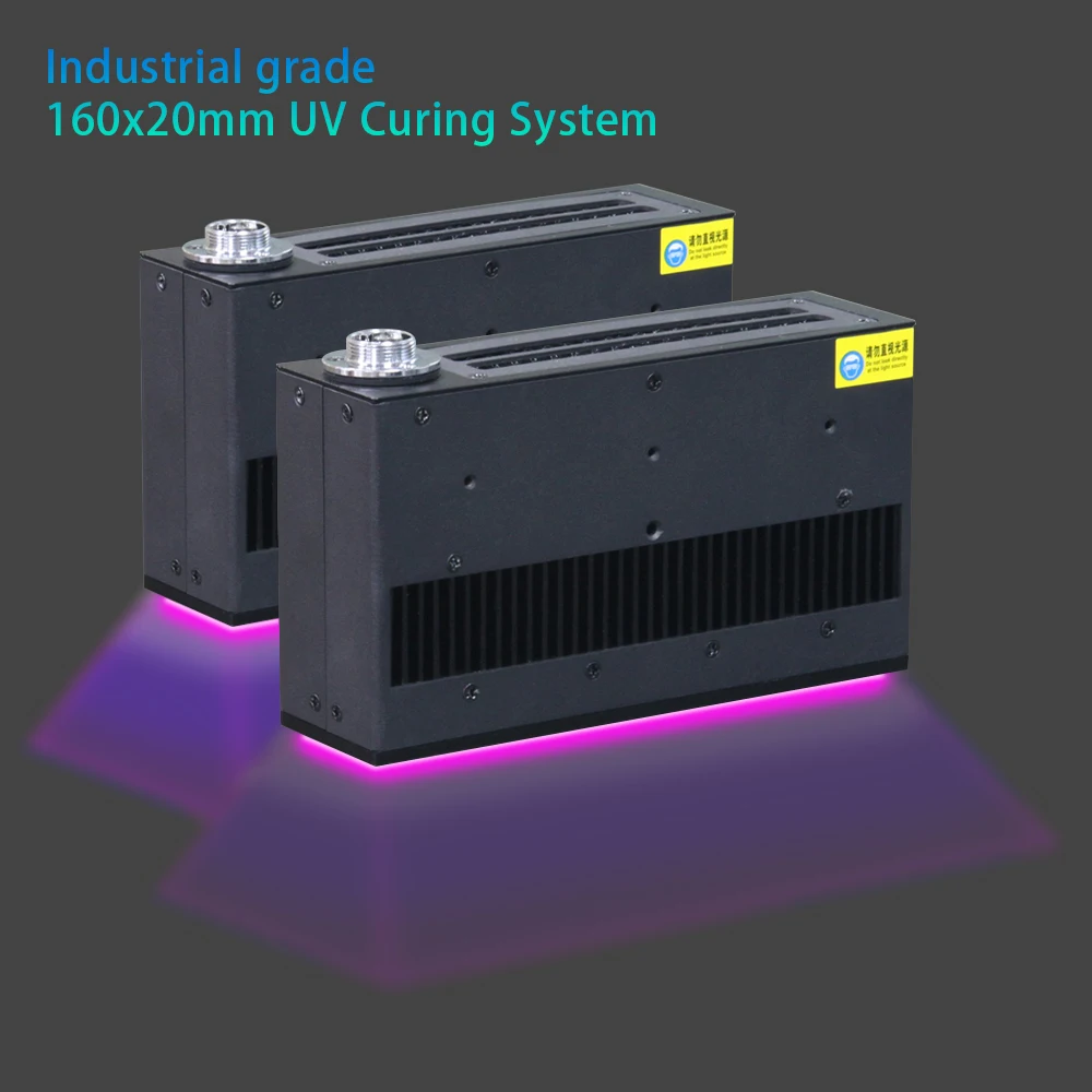 160x20mm  Line Curing Lamp 900W 365/385/395/405nm Fan Cooled 0-100% Dimming CE Certified