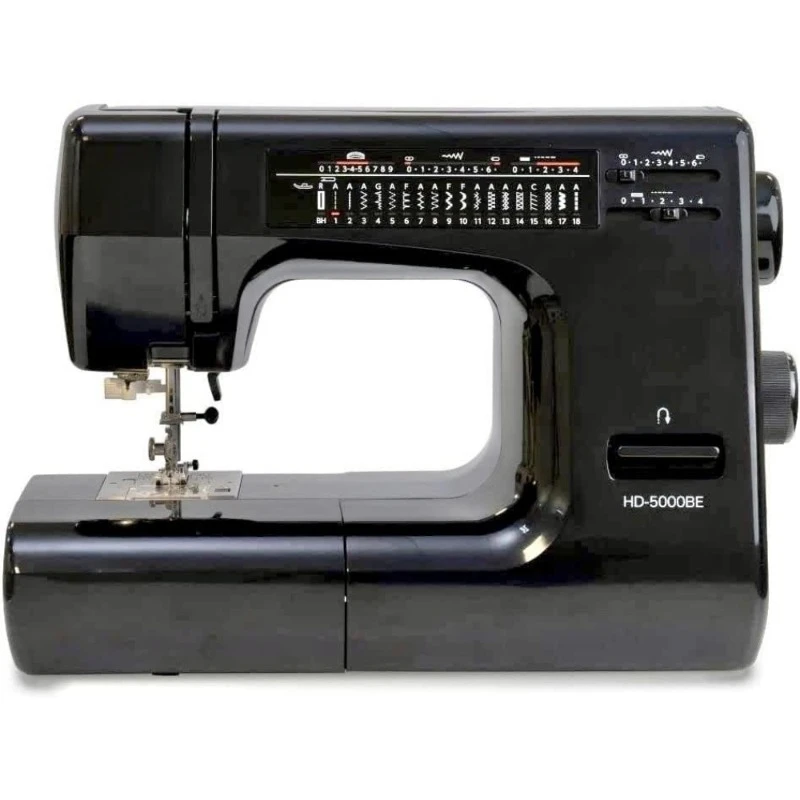 ماكينة خياطة شديدة التحمل مصنوعة من الألومنيوم مكونة من 18 غرزة بذراع مجاني مدمج في خيط إبرة