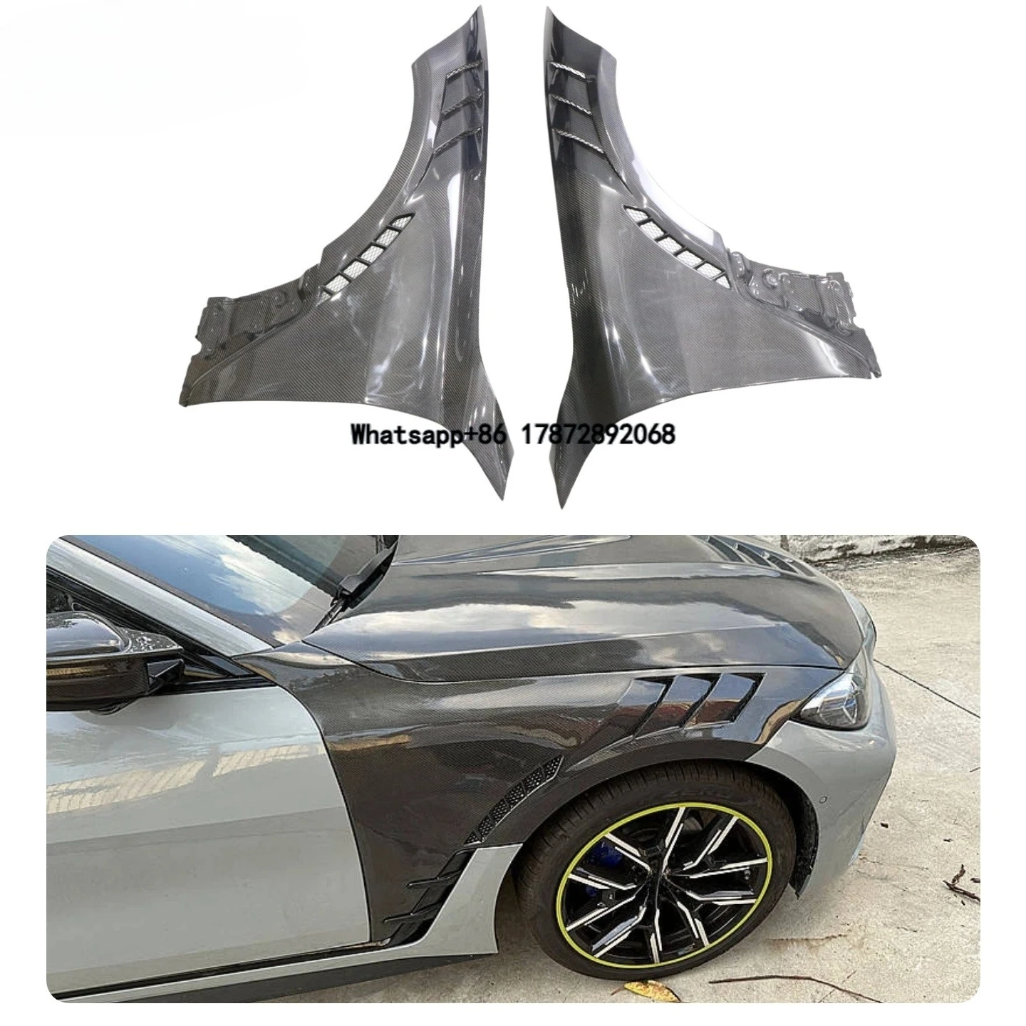 

Carbon Fiber KSUI Style New Front Wheel Arch Mudguard for 4 Series G26