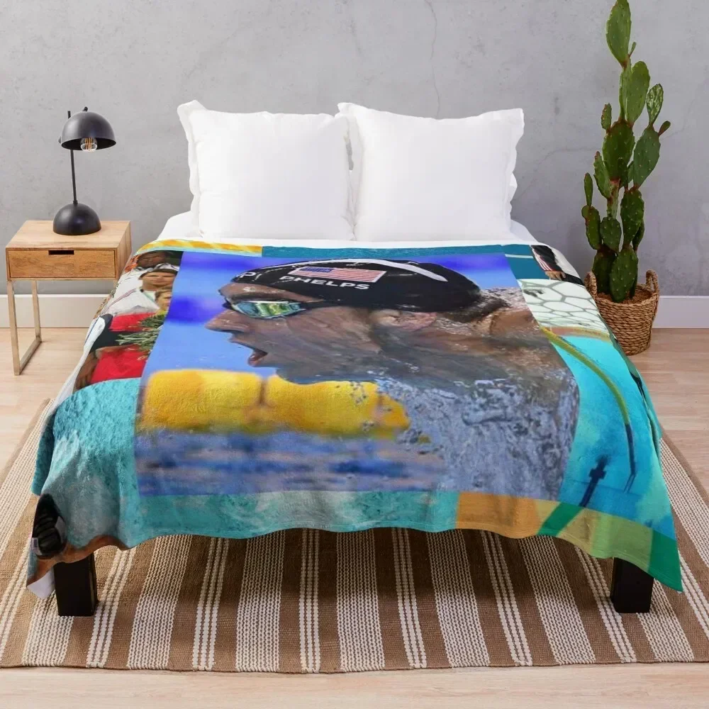 

Michael Phelps Throw Blanket All Season Soft Lightweight Blanket for Home