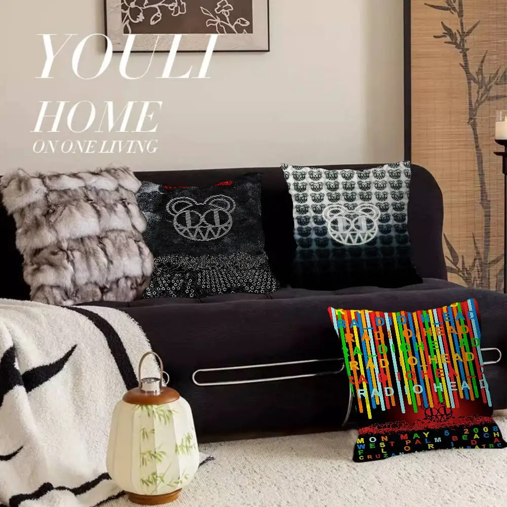 R-Radiohead Band Pillow Anime Pillow Sofa Bed Head Pillow Cover Cushion Cover 45x45 cm Fashion