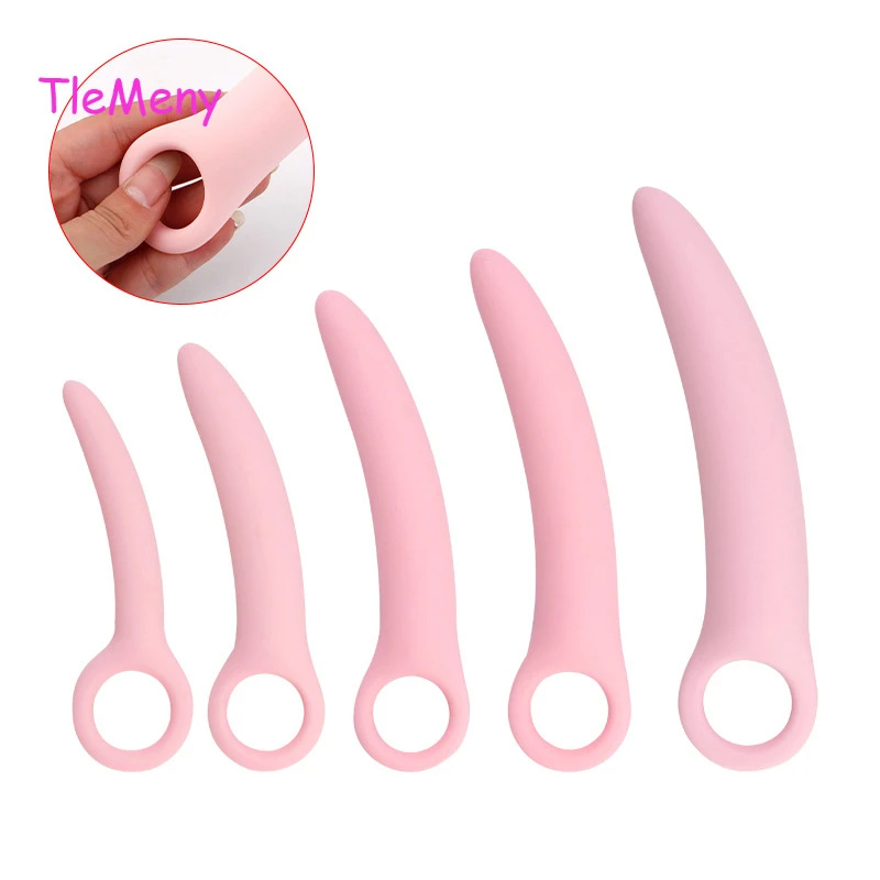 

TleMeny 5 Sizes Hand-hold Anal Plug Butt Plug Silicone Anal Toys for Woman Men Vagina Pussy Plug G Spot Massager Anus Dilator