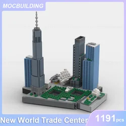 New World Trade Center Model MOC Building Blocks DIY Assemble Bricks City Architecture Educational Creative Toys Gifts 1191PCS