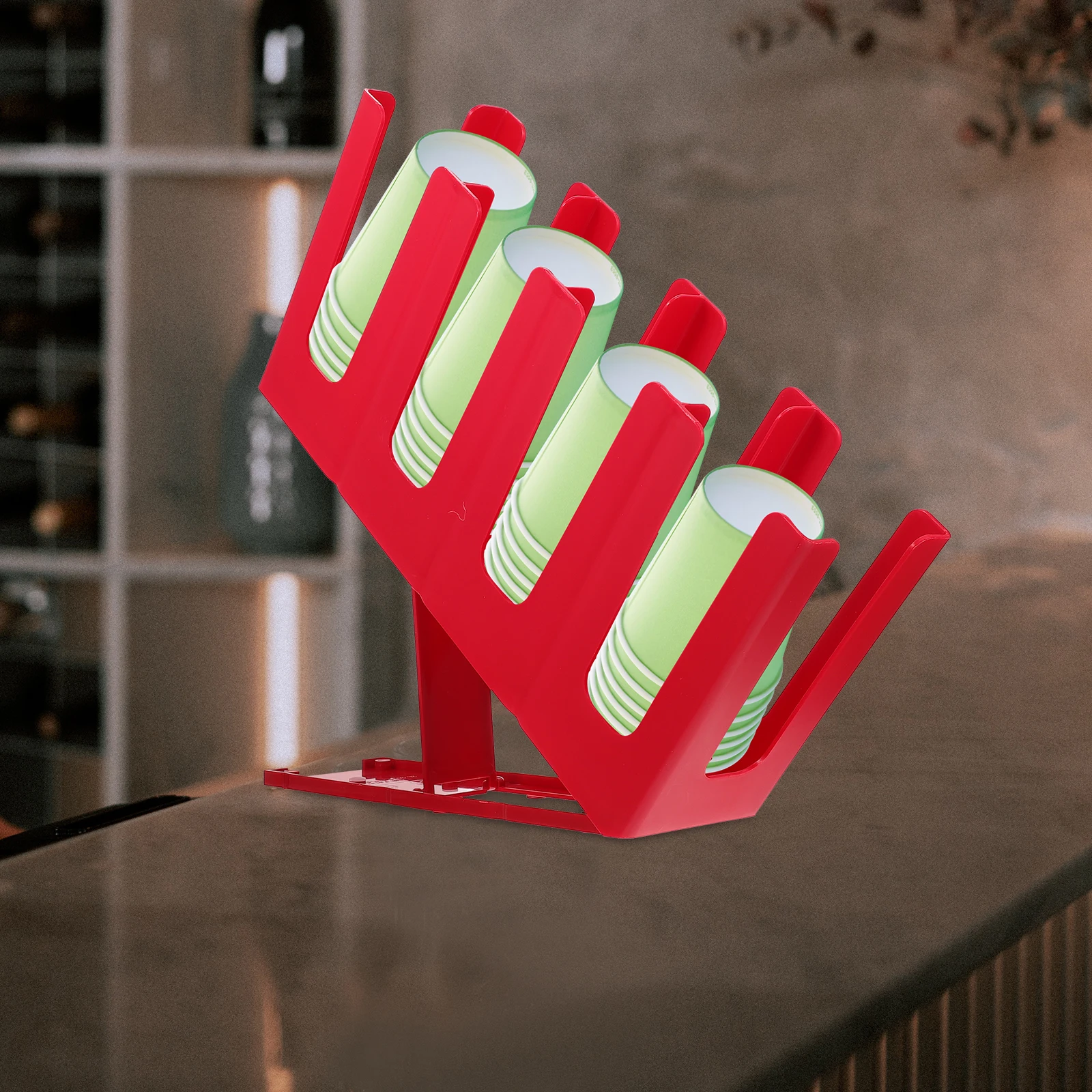 Foldable Plastic Paper Disposable Easy Disposable Cup Rack Clean Home Bar Plastic Paper Cup Rack Cafés
