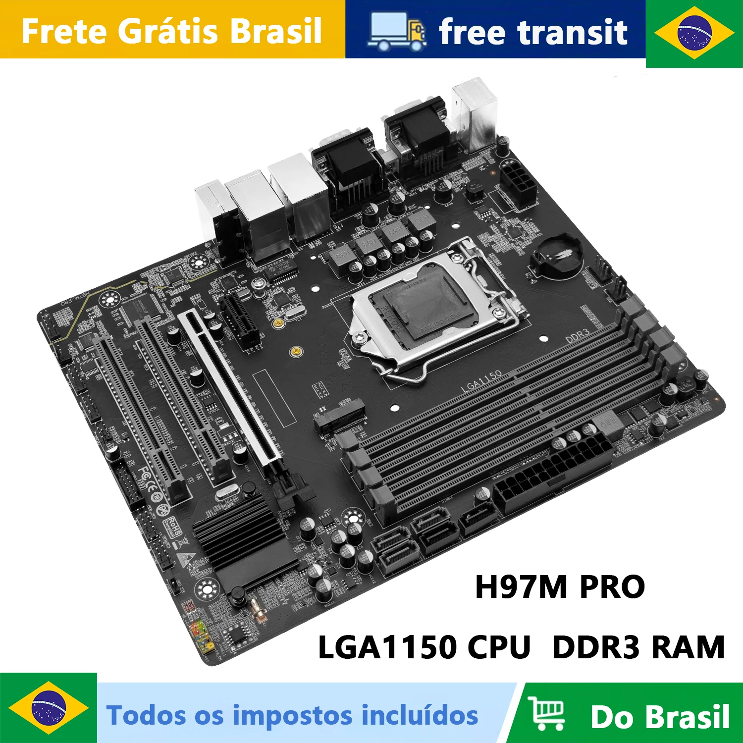 اللوحة الأم MACHINIST H97M PRO LGA 1150 تدعم Intel Core I3 I5 I7 E3 CPU DDR3 RAM SATA3.0 USB3.0 NVME NGFF M.2 M-ATX