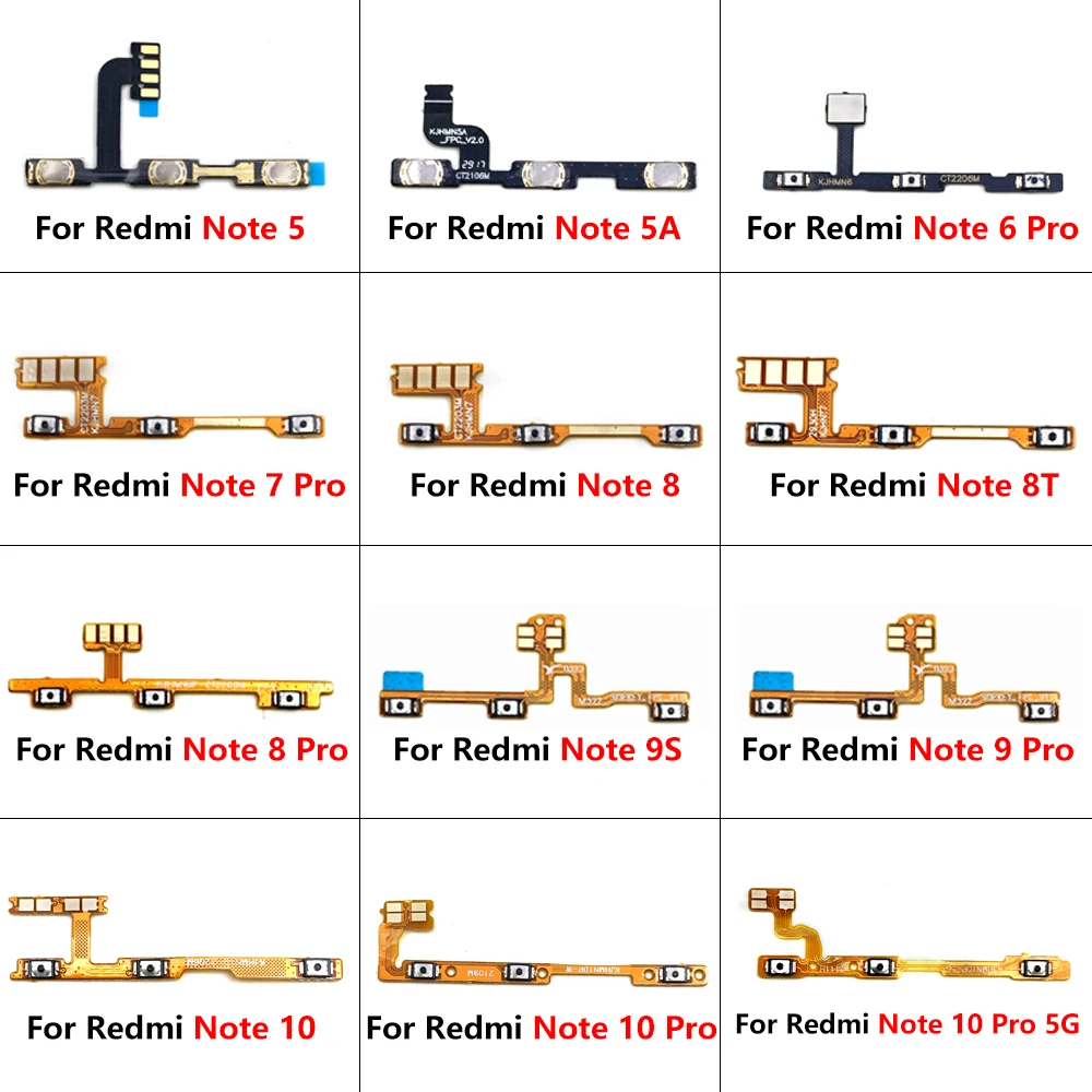 Power On Off Volume Camera Key Button Switch Flex Cable For Redmi Note 10 9 9S 8 7 6 Pro 5A