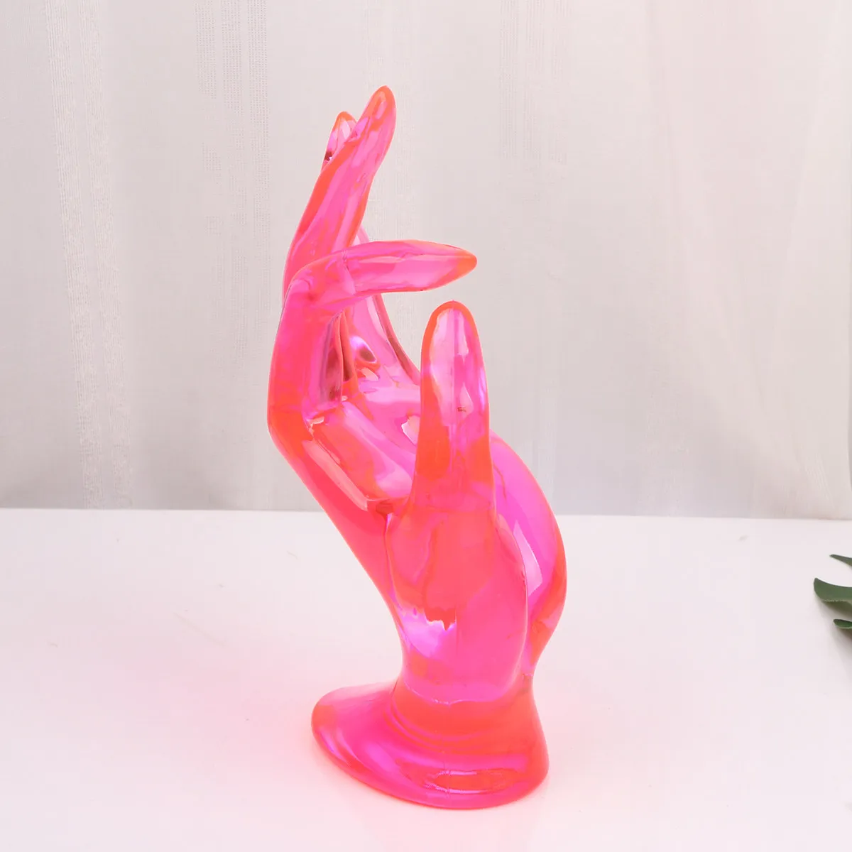 

Подставка-манекен для колец уникального дизайна, яркая, гладкая, портативная, розовая, для демонстрации и хранения украшений