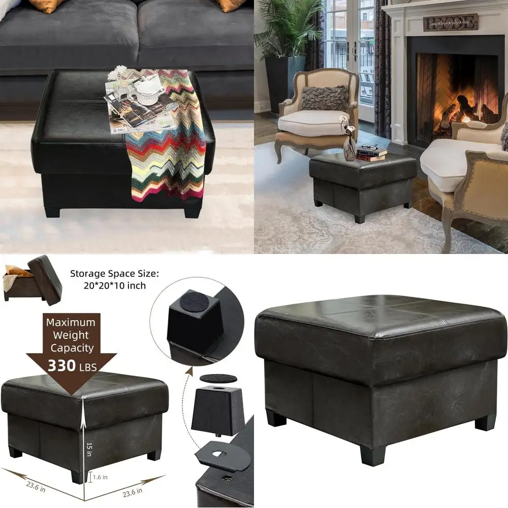 Black Leather Cube …