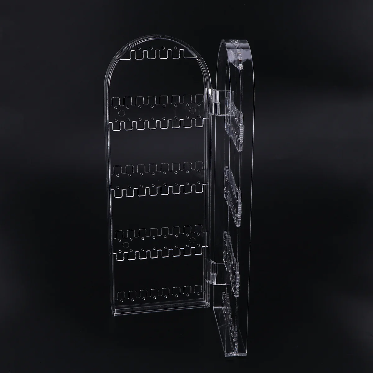 

1Pcs Foldable Door Jewelry Rack Acrylic Earring Stand Organizer 5 Tier Display for Rings Earrings Earring Holder