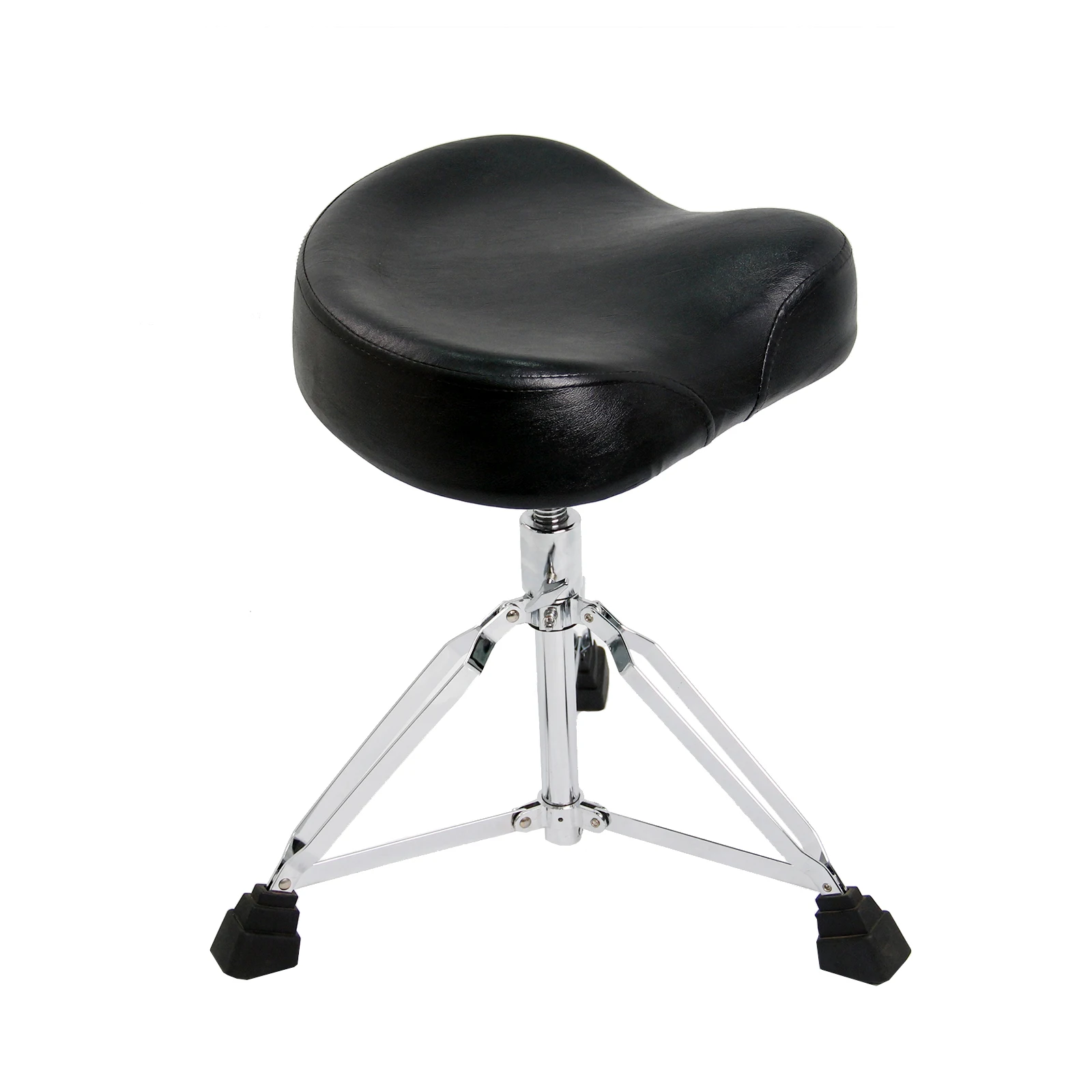 Black Drum Throne Lead Screw Height Adjustable Heavy-Duty Stable Drum Stool For Adult Drummers