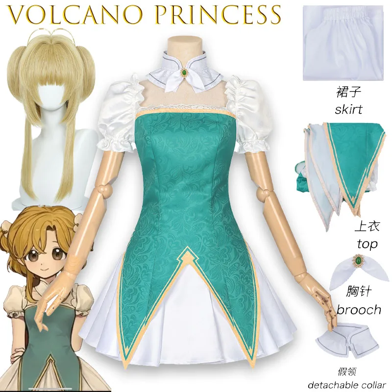 

New Volcano Princess Cosplay Costume Halloween Christmas Role Playing Party Comic Game Anime S-l Rose Skirt Clothing Lolita Cos