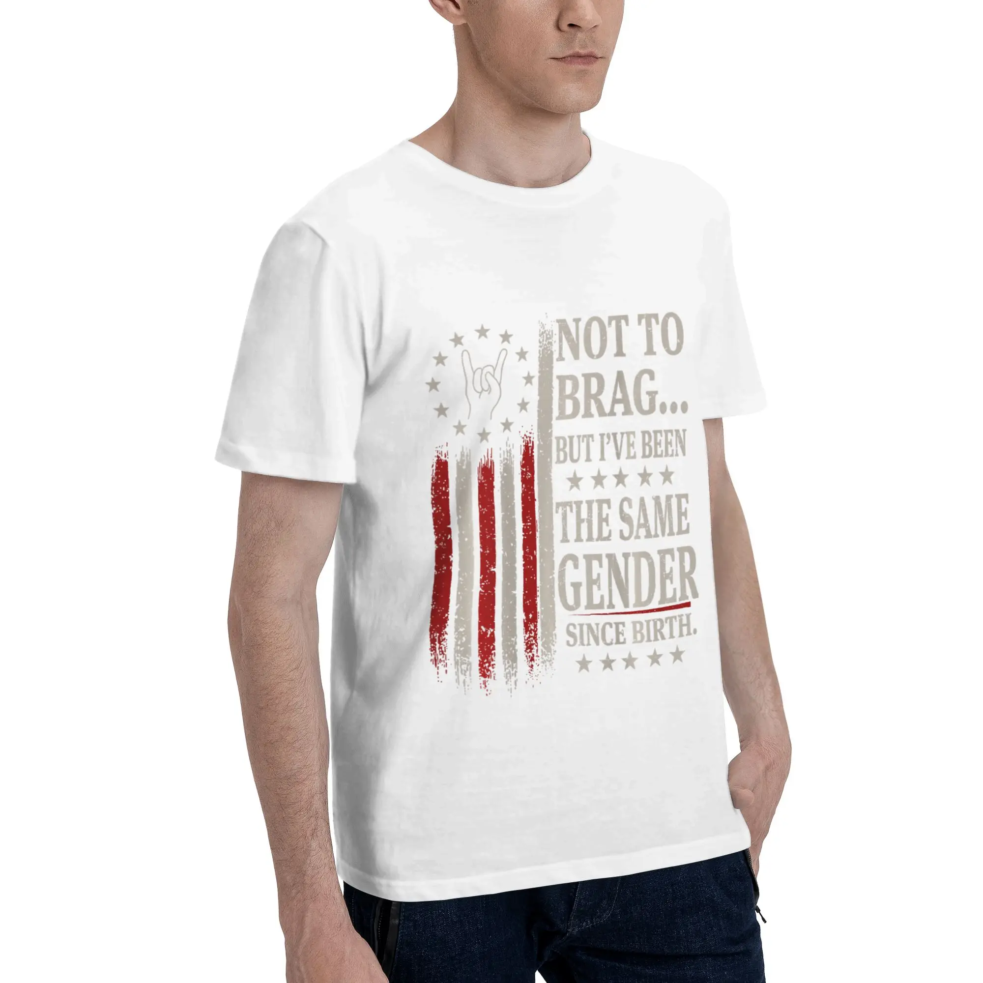 Same Gender Always Men T-Shirt Clothes  Humorous Tees Short Sleeve fugees Cotton