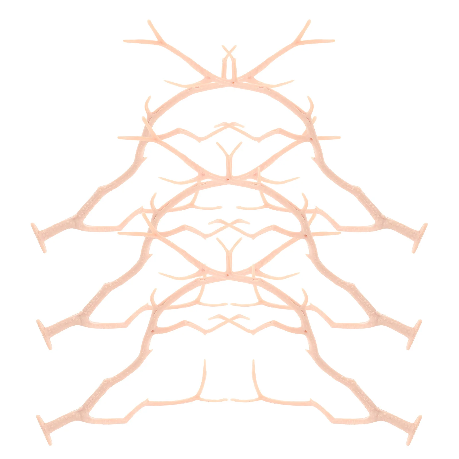 

6pcs Artificial Coral BranchesLight ColorDecorations Versatile Use Safe Material DIY Crafts Home Decor Fake Dry Branch Decors