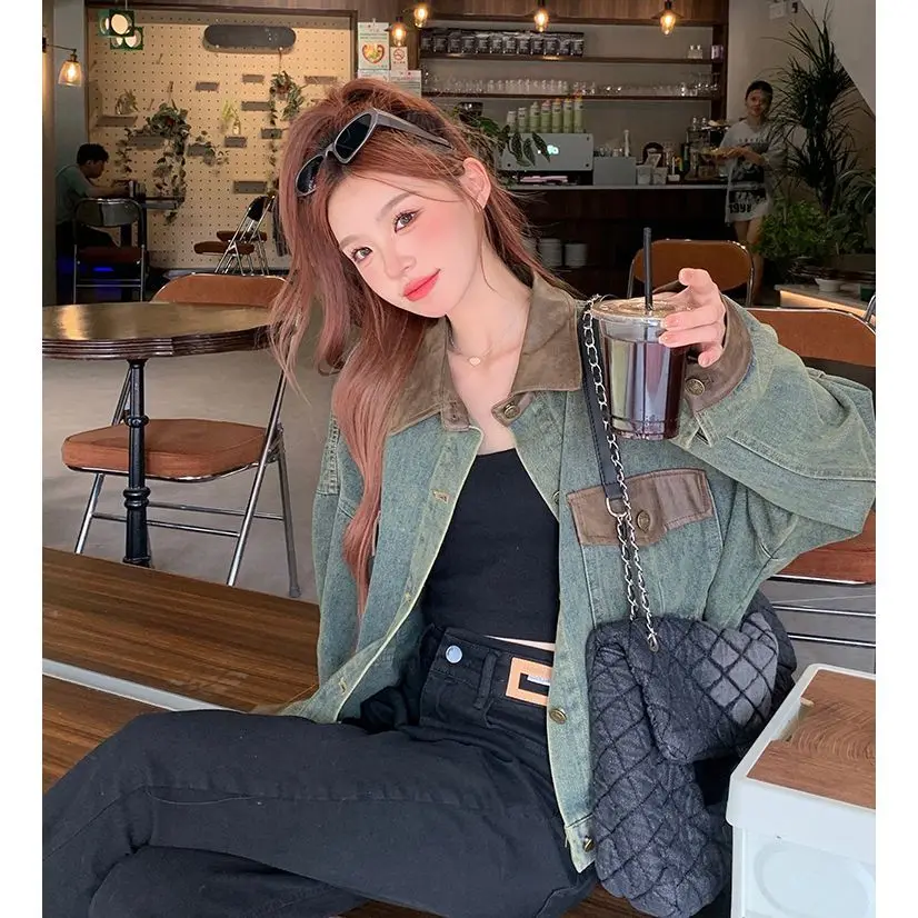 

Женские куртки-бомберы большого размера, пальто, женское пальто-гонщик с вышивкой, чистый простой повседневный модный пуговица, передний карман, эластичный подол