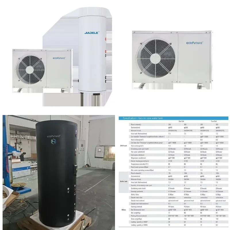 

JIADELE WIFI Split Hot Water Heat Pump Water Heater for India Air to Water Geyser for Apartment in Mumbai Delhi Bangalore