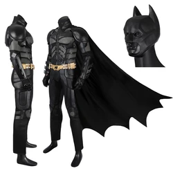 Superhero Bruce Wayne High Quality Movie Dark Knight Bat Cosplay Battle Costume Outfit Man Vest Cloak Mask Halloween Carnivl