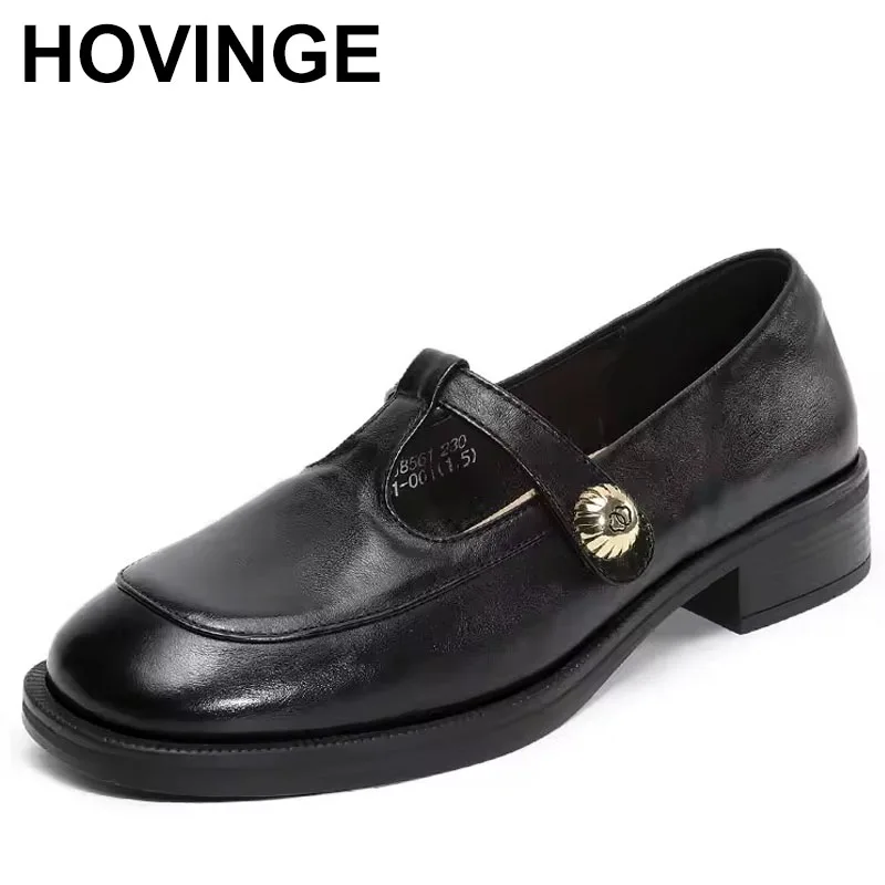 

Женская кожаная обувь на плоской подошве из натуральной телячьей кожи Мэри Джейн с круглым носком и пряжкой на ремешке, весенняя женская повседневная обувь ручной работы