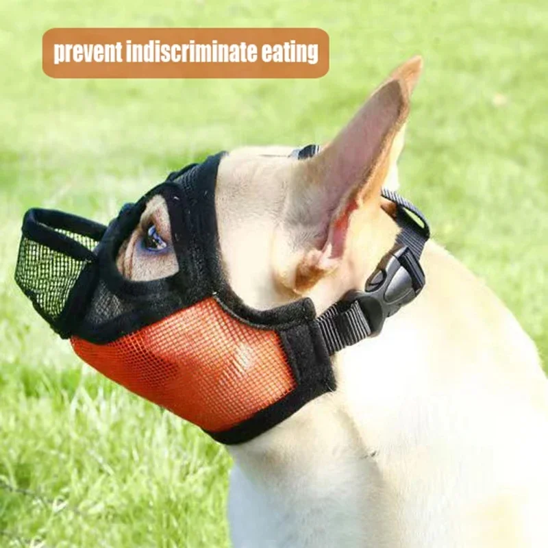 NONOR Pet Dog Muzzles Adjustable French Bulldog Pug Muzzle Dog Face Mask Breathable Muzzle for Anti Stop Barking Supplies