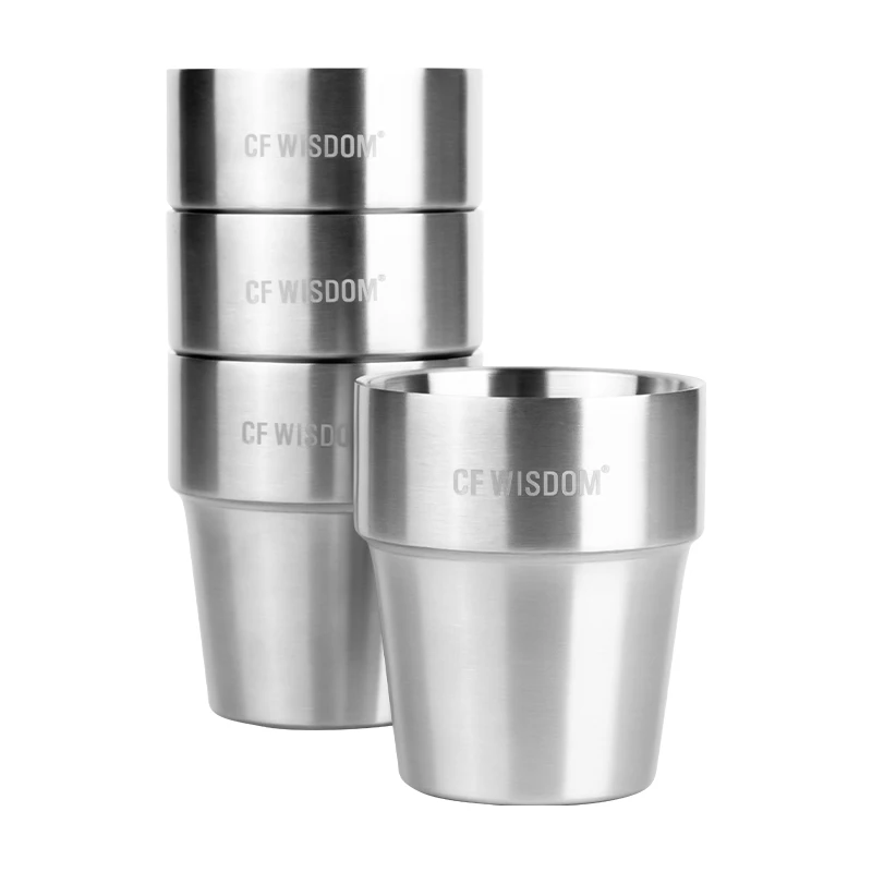 

CFWISDOM 304 Stainless Steel Camping Mug Outdoor Coffee Cup with Handle Lightweight Metal Travel Cup for Hiking and Picnic Use