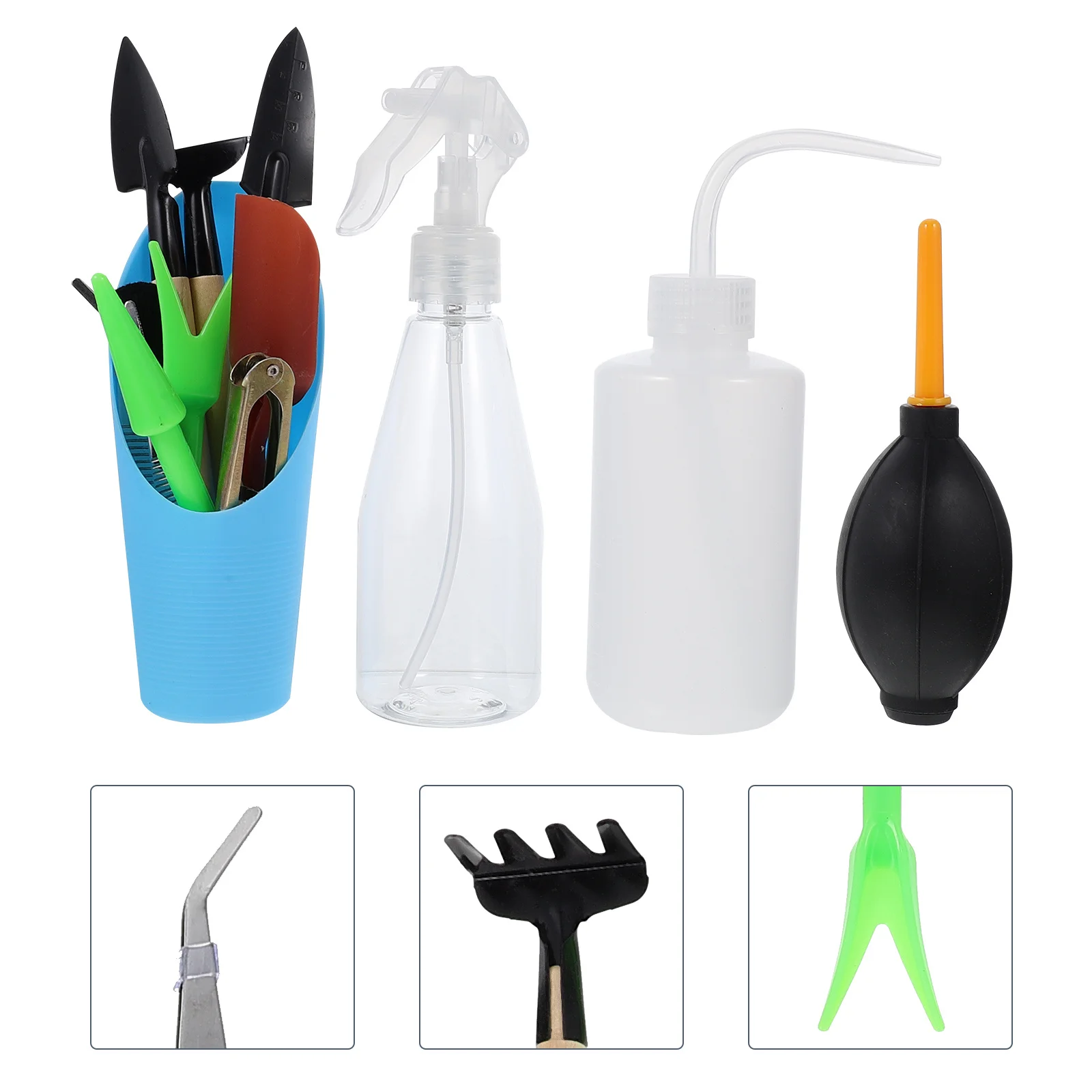 

1Set Succulent Planting Tools Multifunctional Mini Gardening Tools for Weeding Digging Transplanting Pruning Soil Loosening