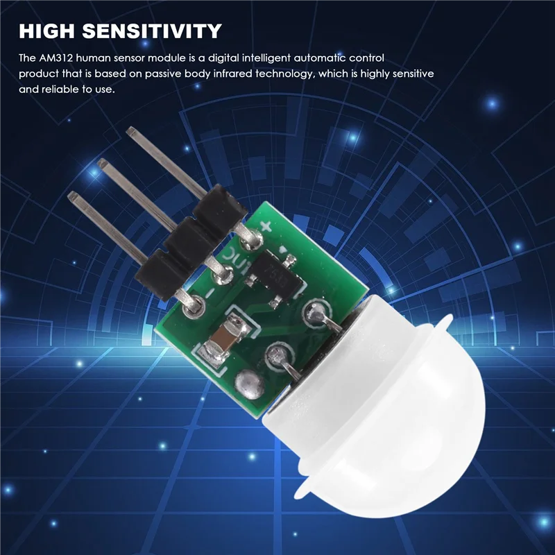 AED7-AM312 PIR Sensor,5 Pack PIR Motion Sensor Outdoor Mini Pyroelectric Infrared PIR Human IR Sensor Module Body