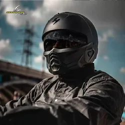 USA Scorpion Exo-Combat II Motorcycle Helmet ECE DOT Approved Retro Detachable Helmet Full Face Cascos Para Moto Casco Moto
