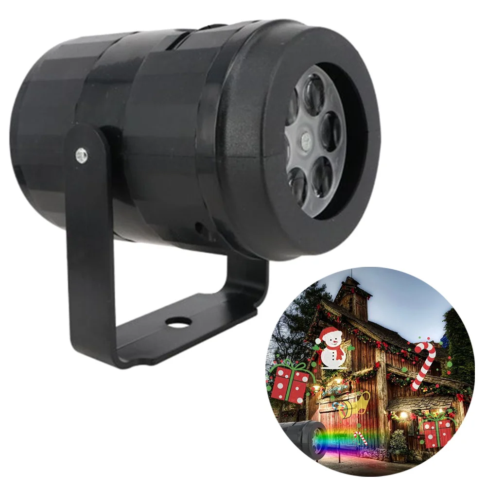 1 قطعة الدورية عيد الميلاد جهاز عرض (بروجكتور) ليد ضوء عطلة ملونة الديكور لجميع القديسين التوصيل 6 بطاقات ضوء جهاز عرض #1