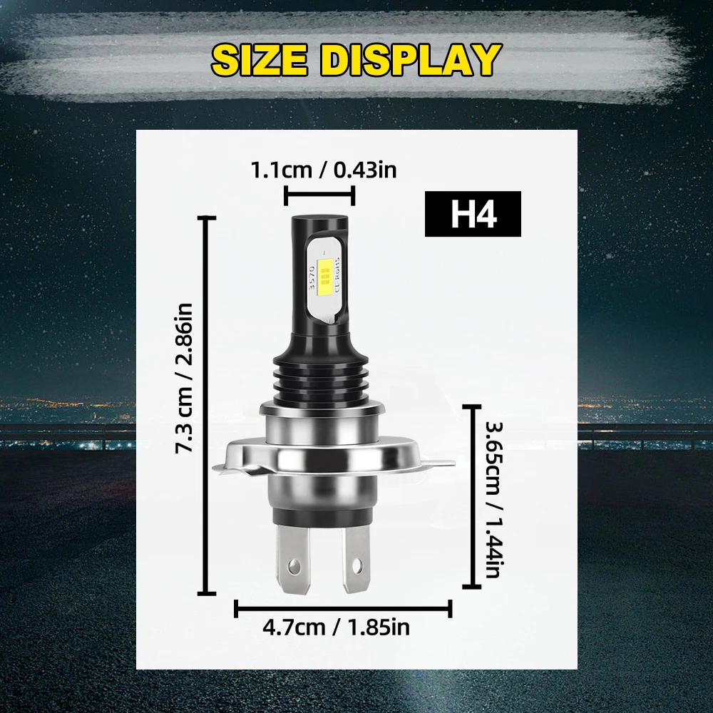 2 قطعة 3570 CSP رقائق سيارة LED الضباب الخفيف H4 عالية الطاقة 6000 كيلو الأبيض 90 واط السيارات الجبهة الضباب مصباح 20000LM لهوندا الطيار 2003 2004 2005