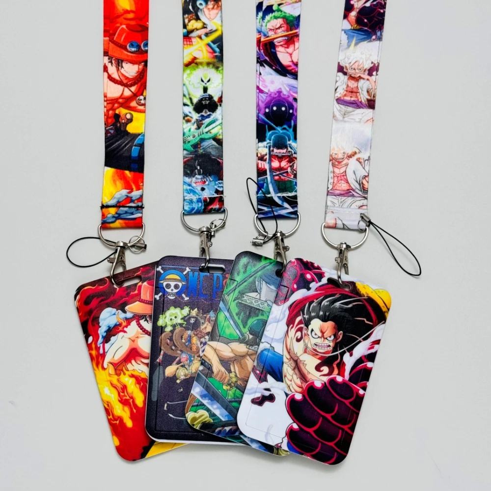 Wholesale One Piece Anime Movie Lanyards Keys Neck Strap Card Badge Gym Key Chain Lanyard Key Holder DIY Hang Rope Keyrings