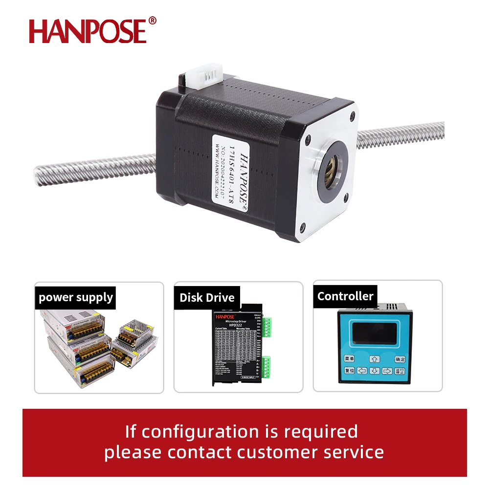 42 Through-Type Screw Stepper Motor 42HA60-T8*2 Linear Screw Telescopic Through Motor Body Length 60mm