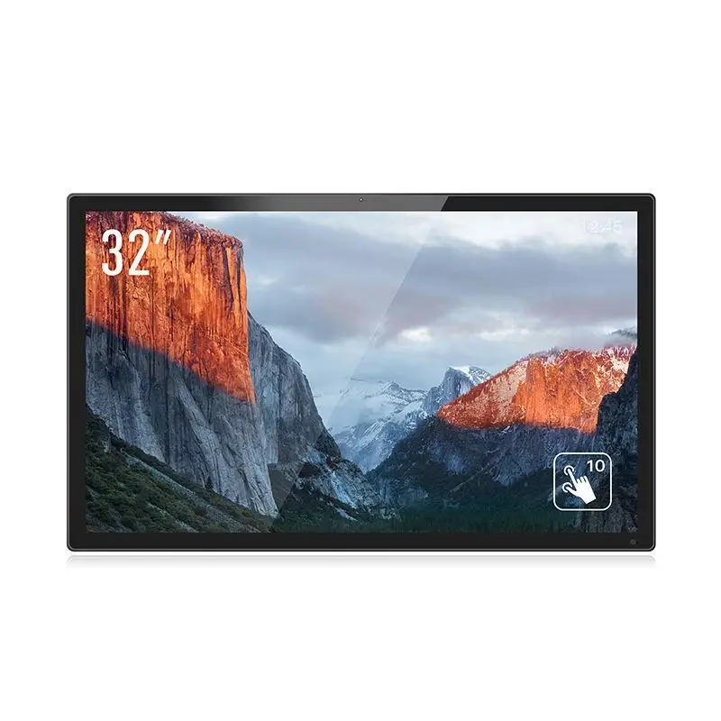 32 ‘’Capacitive Touch Screen Monitor IPS Panel FHD 1920*1080P 5.0M/P Front Camera VESA Advertising Display