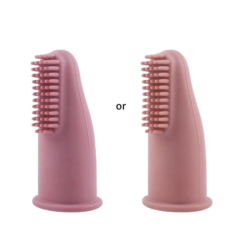 

J15U Silicone Baby Finger Toothbrush Infant Toddler Kids Soft Care Hygiene Massaging Bristles Teeth Cleaning