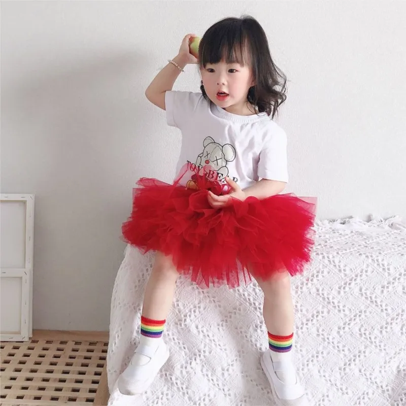 2024 New Summer Girls Kids  TuTu Cute Mini skirt Casual Comfortable Baby Clothes Children Clothing