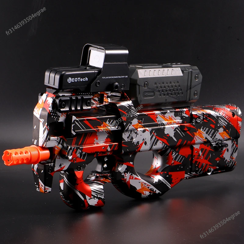 P90 Electric Gel Gun Toy Gun, Fully Automatic Splash Ball Toy Gun Suitable for Outdoor Activitie,Outdoor Shooting Team Game