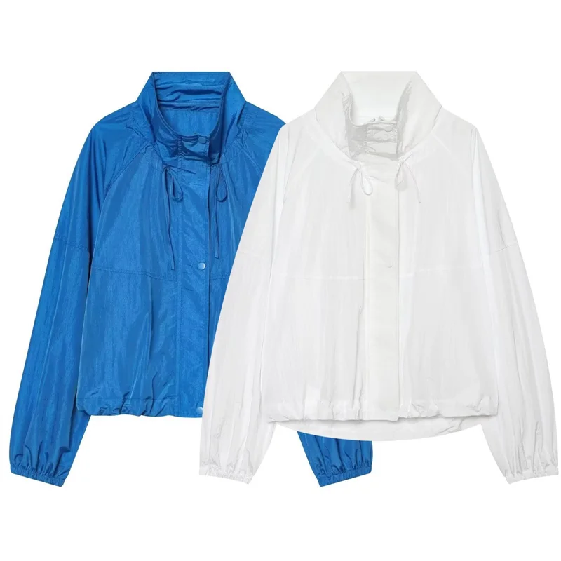Women's Jacket 2026 New Blue Summer Sunscreen Lightweight Top Autumn Long Sleeve Jacket for Women Casual Chic Ladies Outerwear