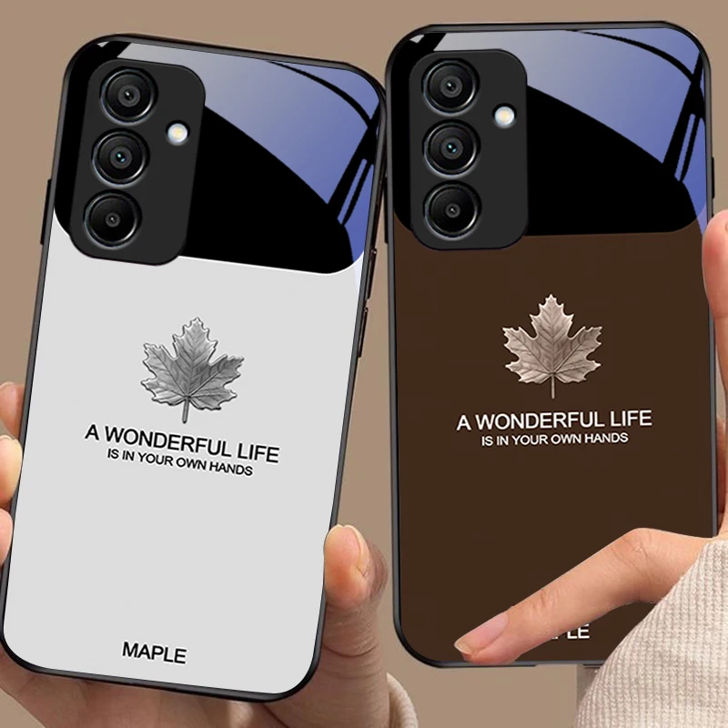 

Wood Grain Lion Head For Samsung Galaxy A15 5G 54 4G 51 50 24 35 90 71 12 51 53 52S 80 22 34 Black Tempered Glass Phone Case