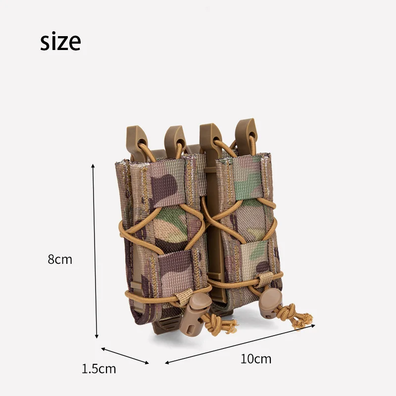 9MM Tactical Magazine Pouch Pistol Single Mag Bag Molle Flashlight Pouches Torch Holder Hunting Knife Holster Shooting Airsoft
